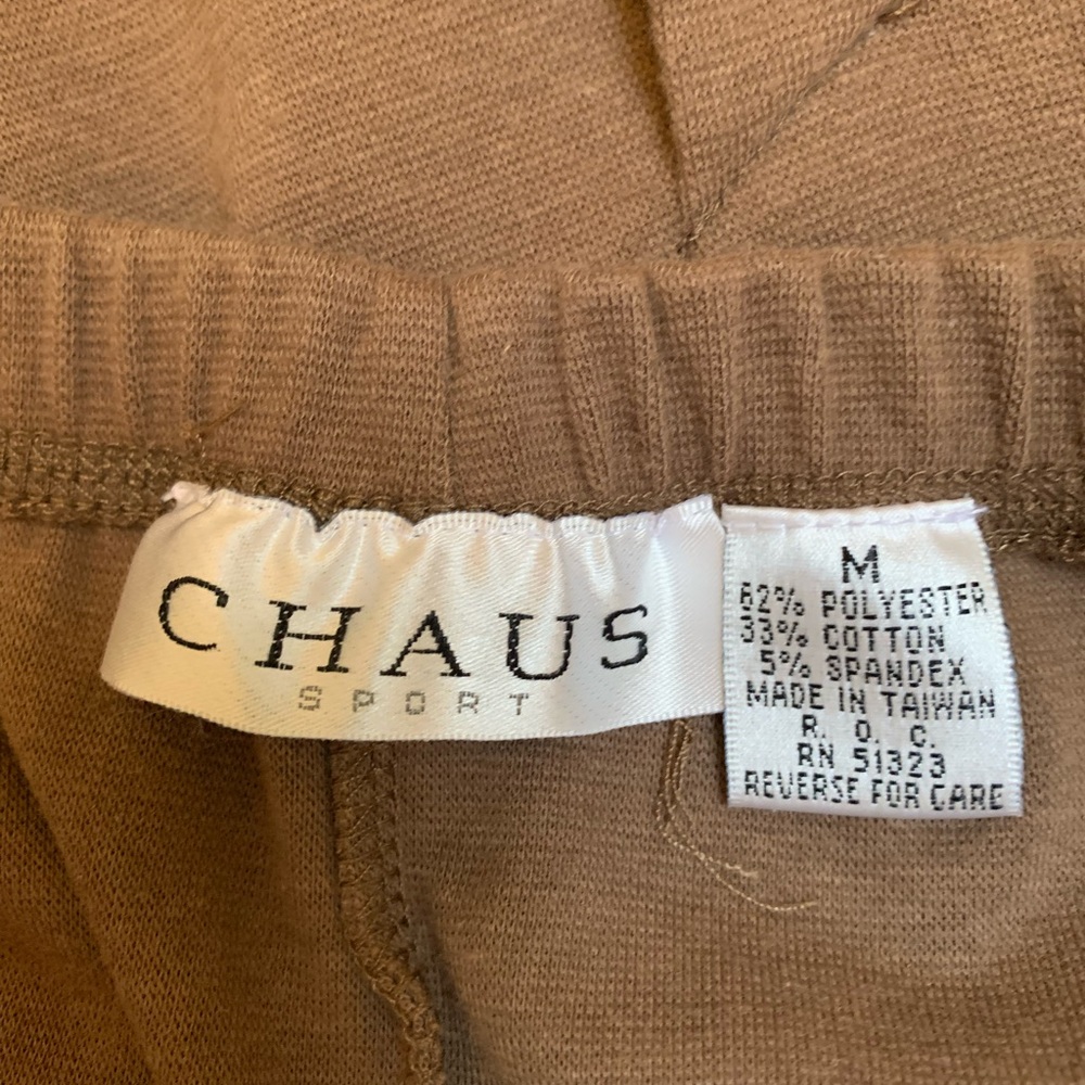 Chaus Sport Taupe Stretch Knit Skirt-Elastic Waist-Poly Cotton Blend-Midi-M - Picture 5 of 6